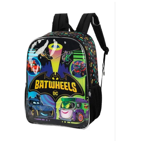 Mochila de Costas Infantil Dc Batwheels Poliéster Preto IS41261BWPT - MaxLog