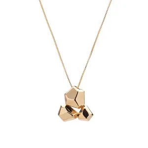 Colar Peônia Dourado Dourado Ajustável