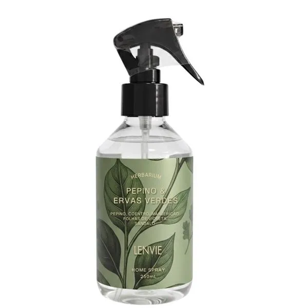 Home Spray Pepino e Ervas Verdes Herbarium Neutraliza Odores Transparente 250ML L'envie Home Spray Pepino e Ervas Verdes Herbarium Transparente 250ML L'envie