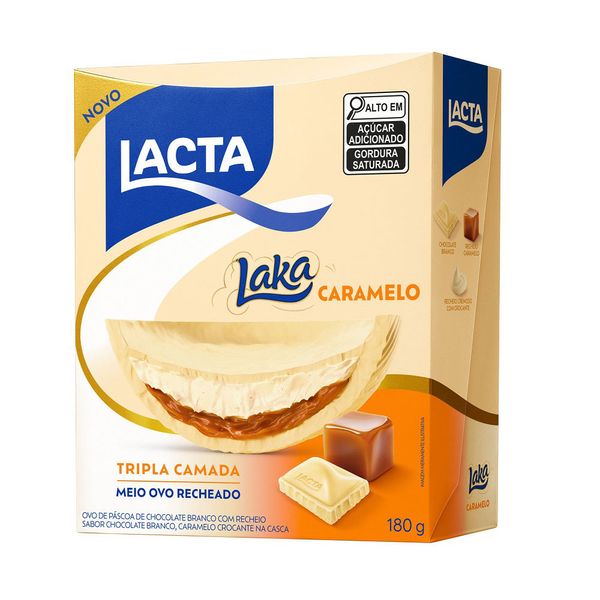 Ovo de Páscoa Tripla Camada Caramelo 180g Lacta