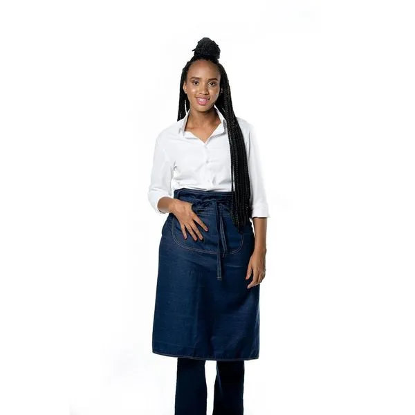 Avental de Cintura Unisex em Blue Jeans - Azul 100% algodão