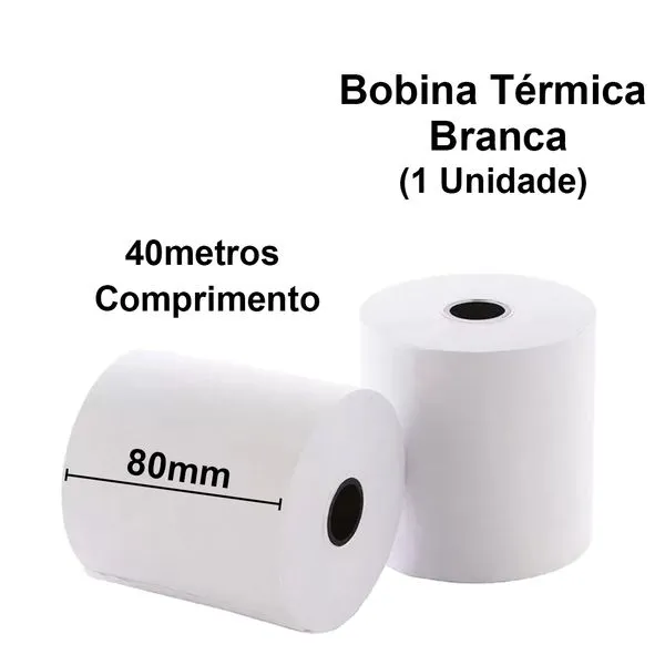Bobina Térmica Maxprint 80mmX40m OJI Branca