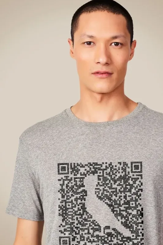 Camiseta Greenk Qr Code Cinza Mescla - G