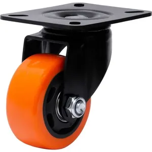 Rodízio giratório leve série black 3" roda laranja 70 kg - COLSON