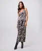 vestido slip dress feminino acetinado cow print mindset colorido G