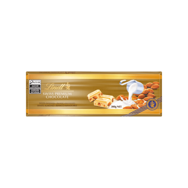 Gold Bar Tablete Branco com Amêndoas 300g