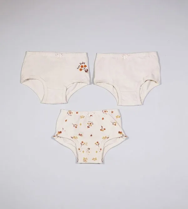 Kit Calcinha 3 Unidades - N5690 6 meses a 4 anos Bege - 2