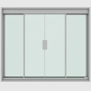 Janela De Correr Blinglass Alumínio Vidro Verde 1200x1000mm 4 Folhas (MP)