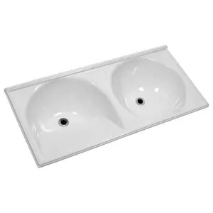 Tanque lavanderia sintético 45 litros Duplo 114x55cm branco Decoralita