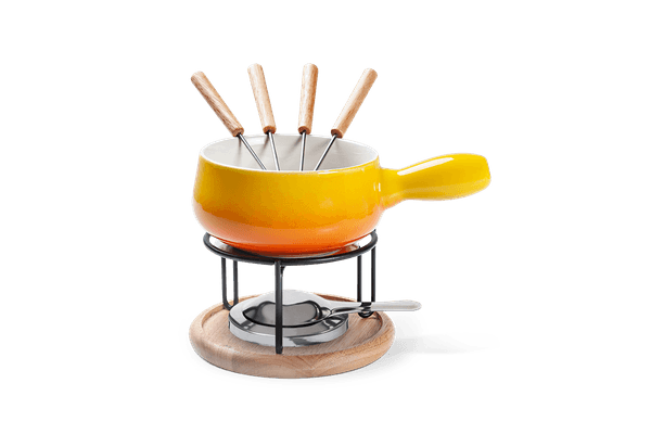Conjunto Para Fondue 9 Peças - Amarelo - Brinox Amarelo Brinox