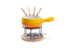 Conjunto Para Fondue 9 Peças - Amarelo - Brinox Amarelo Brinox