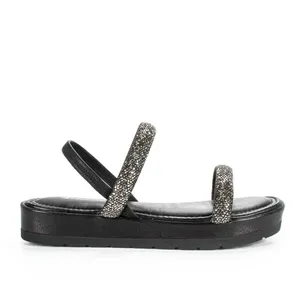 Sandália Mississipi Flatform Preta com Brilhos 34