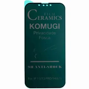 Película Cerâmica Privacidade Fosca Komugi Iphone 13/13 Pro Anti-oleosidade (MP)