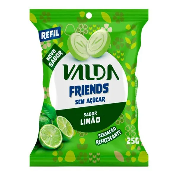 PASTILHA VALDA SACHE FRIENDS LIMAO 25G