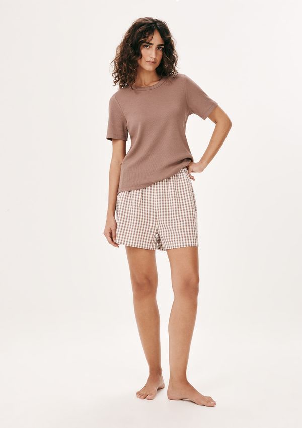Shorts Feminino 1880 Textura Anarruga - Marrom G