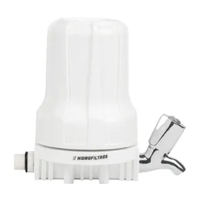 Filtro com Torneira e Carvão Ativado Branco 5" 80L/H Hidrofiltros