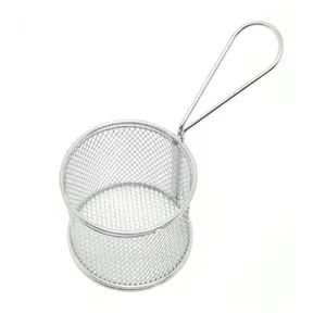 Mini Cesto Aço Inox Redondo 9cm