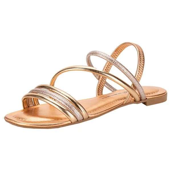 Sandália Feminina Flat Dakota Y8481 BRONZE 37