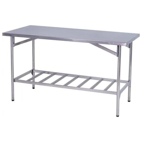 Mesa De Manipulação Benfati Inox 430 150x60cm Paneleiro Gradeado Tb 1 1/4" 207gr