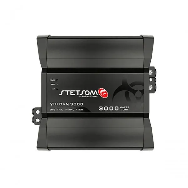 Módulo de Potência para Som Automotivo Vulcan 3000 1C 1R 1 OHM Até 3500W RMS Alta Performance Stetsom Módulo de Potência para Som Automotivo Vulcan 3000 1C 1R 1 OHM Até 3500W RMS Stetsom