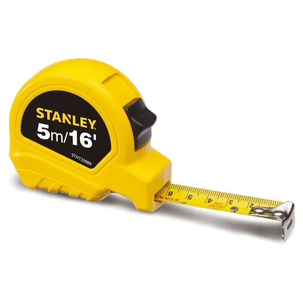 Trena Stanley Basic 5m/16' Display Amarelo STHT33989-840P 24 Peças