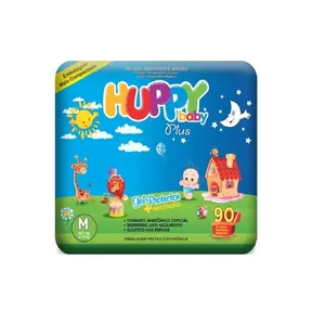 Fralda Descartável Huppy Baby Plus Mega M 90 Unidades