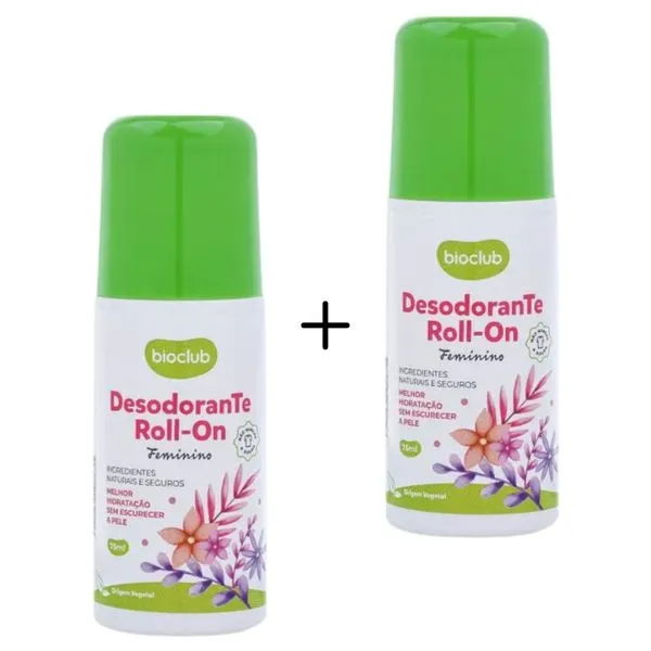 Kit 2 Desodorantes Infantil Natural p/ Meninas 75ml Bioclub
