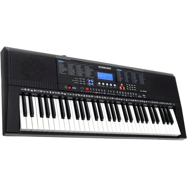 Teclado Iniciante Concert 5/8 61 Teclas Preto C-300