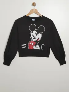 Moletom Mickey Mouse Juvenil Para Menina - PRETO 12