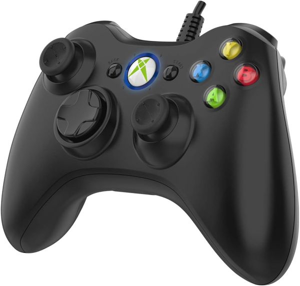 Controle de jogo para Xbox 360, controle com fio Xbox 360 para PC, Windows 7/8/8.1/10/Microsoft Xbox360/Xbox 360 Slim USB Gamepad, Joypad com vibração