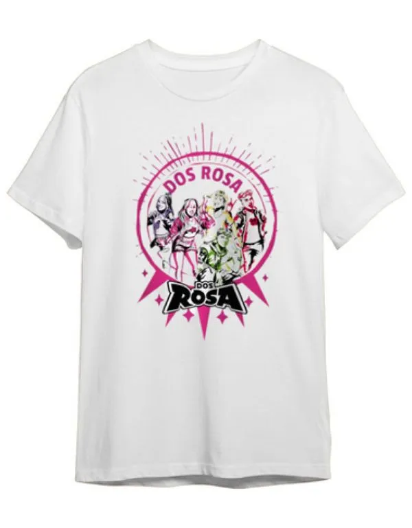 Camiseta de Algodão Dos Rosa Branca Brasão 12 / Branco