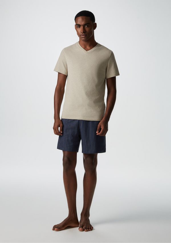 Pijama Curto Masculino Com Samba Canção - Azul M