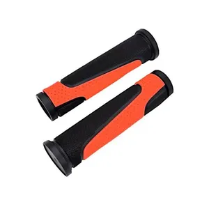 Manopla para Bicicleta GTA Ergonômica MTB 125mm Par em Borracha TPR Preto e Vermelho OEM Manopla para Bicicleta GTA Ergonômica MTB 125mm Preto e Vermelho OEM
