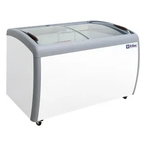 Freezer Horizontal Frilux Rf-107-C 360L Vidro Curvo Branco com Faixa de Temperatura +5°C a -23°C 220V Freezer Horizontal Frilux RF-107-C 360 Litros Vidro Curvo Branco 220V