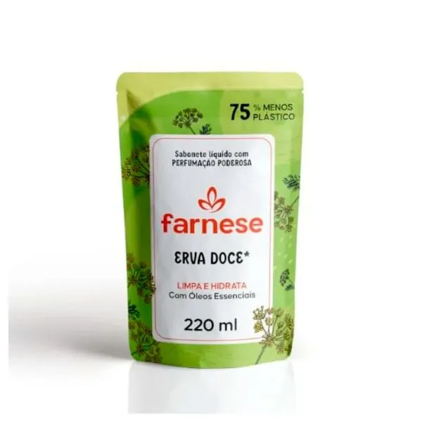 Sabonete Líquido Farnese Refil Erva Doce 220ml