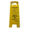 Placa De Sinalização Limpeza Em Andamento Bralimpia