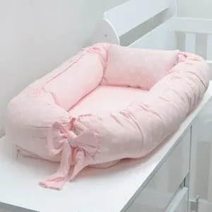 Ninho Mini Berço com almofada Estrelinha Rosa - 56C04NHM