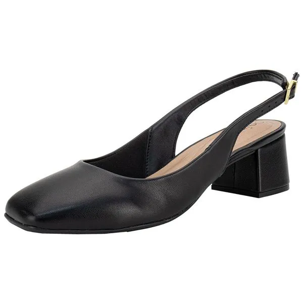 Scarpin Feminino Salto Grosso Beira Rio 4337100 PRETO 36