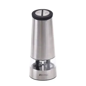 Moedor Elétrico Duplo para Sal e Pimenta Cosmopolitan em Aço Inox 35ml Maxwell & Williams Moedor Duplo Para Sal E Pimenta Elétrico Em Aço Inox 35ml Maxwell & Williams