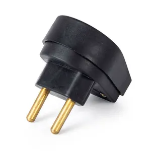 Plug Macho para Tomada Elétrica 10A de 90 graus Preto