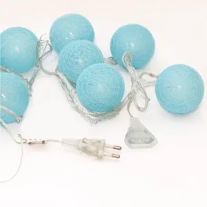 Cordão Fio de Luz em LED com 10 Bolinhas Texturizadas - Azul