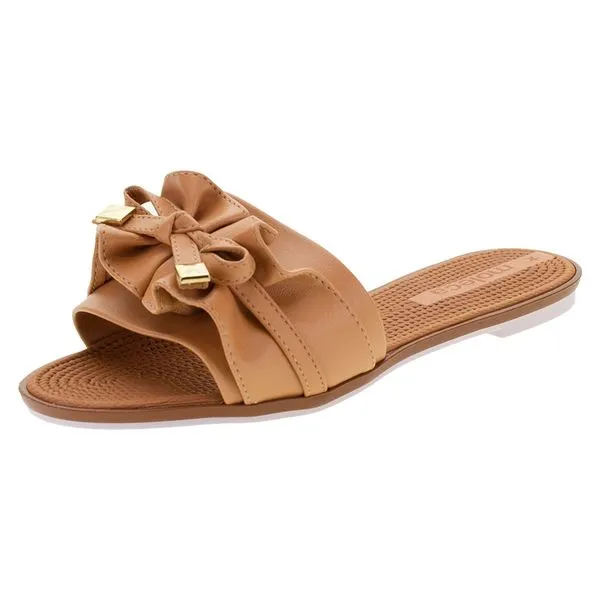 Sandália Feminina Rasteira Moleca - 5297446 CARAMELO 40