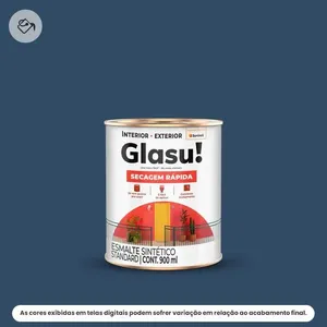 Tinta Esmalte Sintético Standard Brilhante Glasu Suvinil 900ml Secagem Rápida Azul Del Rey (MP)