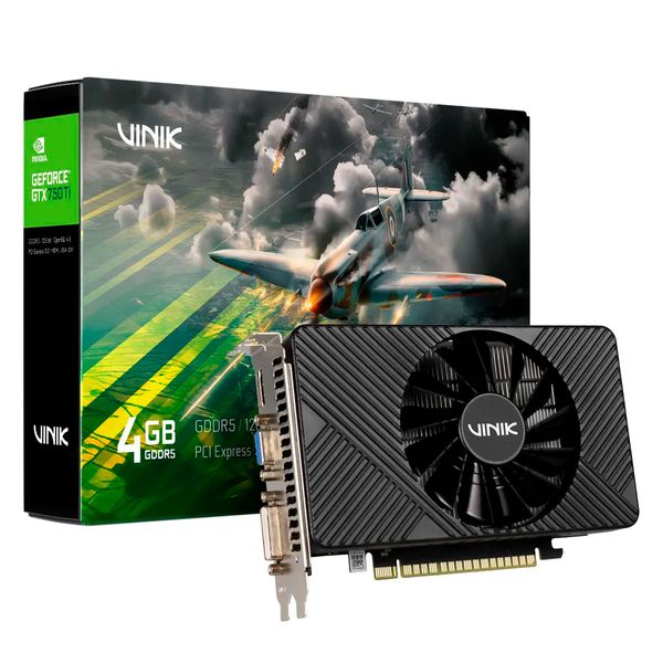 Placa de Video Vinik GeForce GTX750Ti 4GB GDDR5 128 bits DVI HDMI VGA - GPUK750T4GBFS0H2