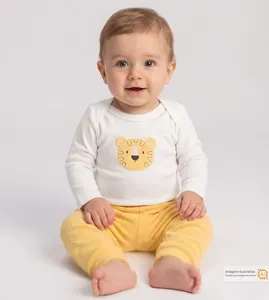 Conjunto Body Tigre Amarelo Amarelo - G