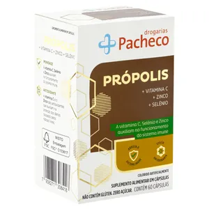 Própolis + Vitamina C + Zinco + Selênio Drogarias Pacheco 60 Cápsulas