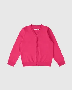 Cardigan Infantil Unissex Decote V Em Tricô Malwee Kids Rosa - 16