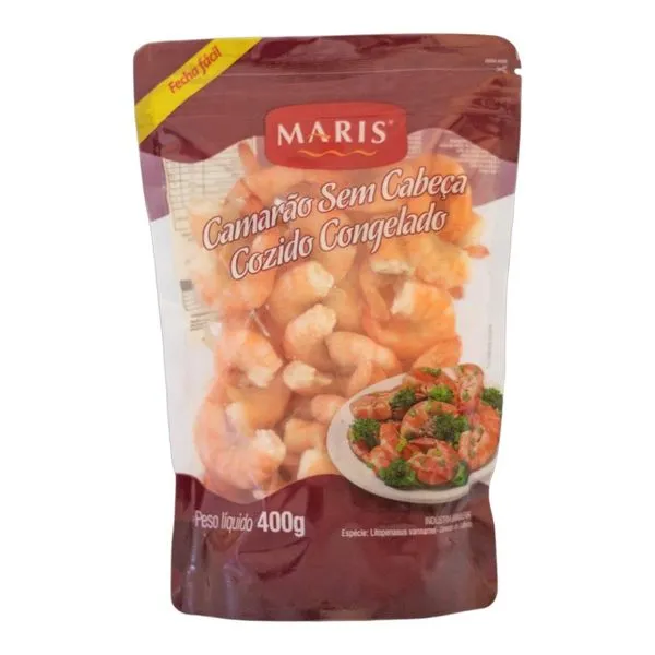Camarão Maris sem Cabeça Cozido 55/80 400g