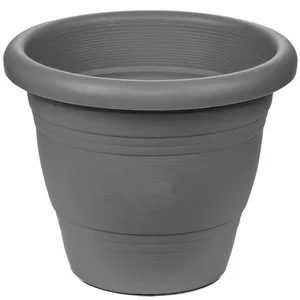 Vaso De Plástico Para Jardim Cinza 12 X 12 X 13 Cm - Pr6041-1 - Pincéis Atlas