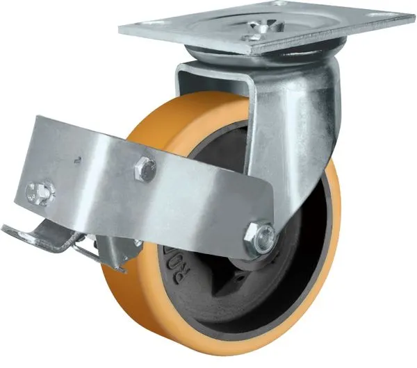 Rodizio Gmrop 52 Ufk com Freio Rol.Poliur. Cap. 600Kg 103964 - Rod-Car